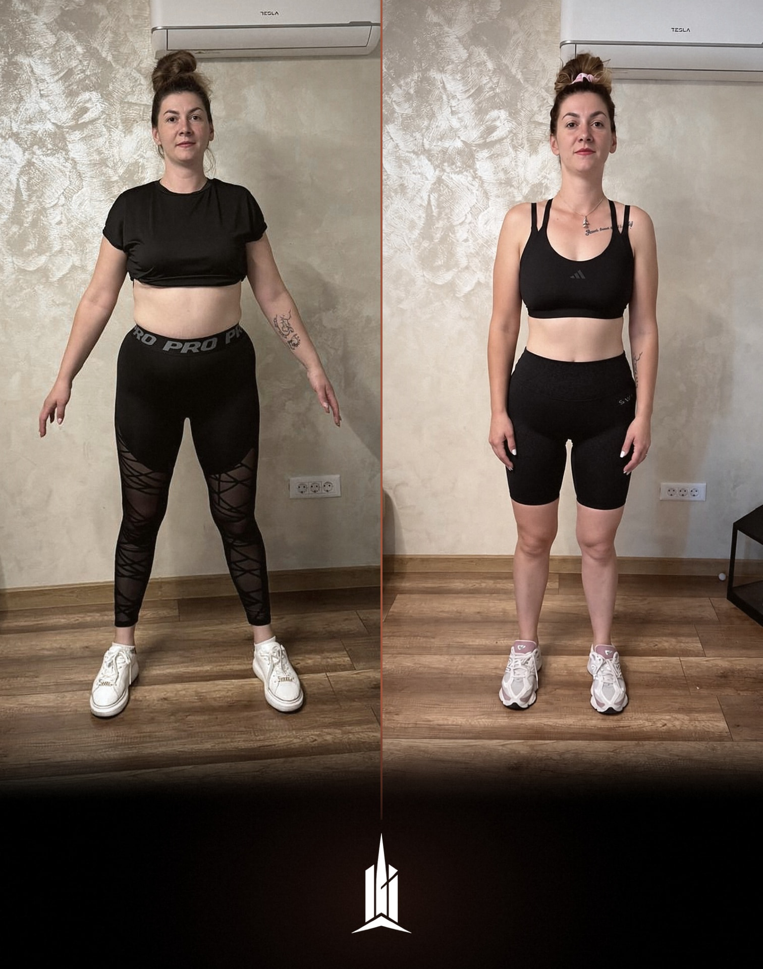 Imperative Fitness client transformation 6 — before on the left, after on the right