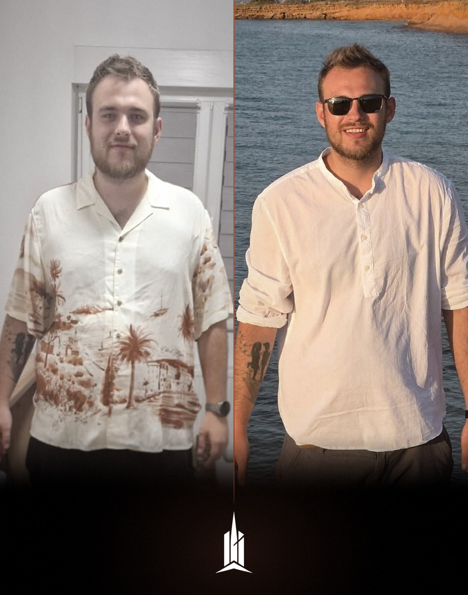 Imperative Fitness client transformation 4 — before on the left, after on the right