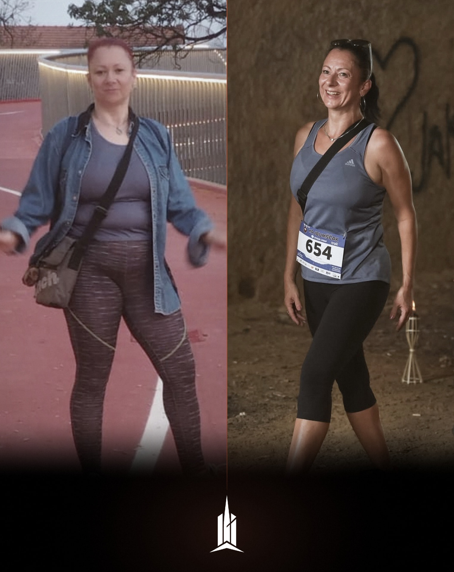 Imperative Fitness client transformation 8 — before on the left, after on the right